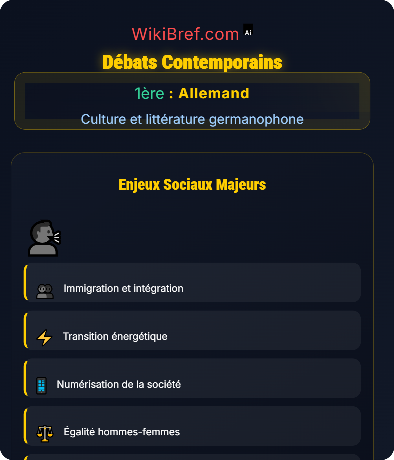 Histoire et société germanophone Culture et littérature germanophone