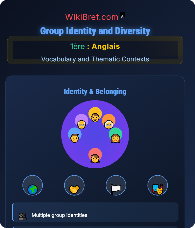 Identities and Exchanges Vocabulary and Thematic Contexts