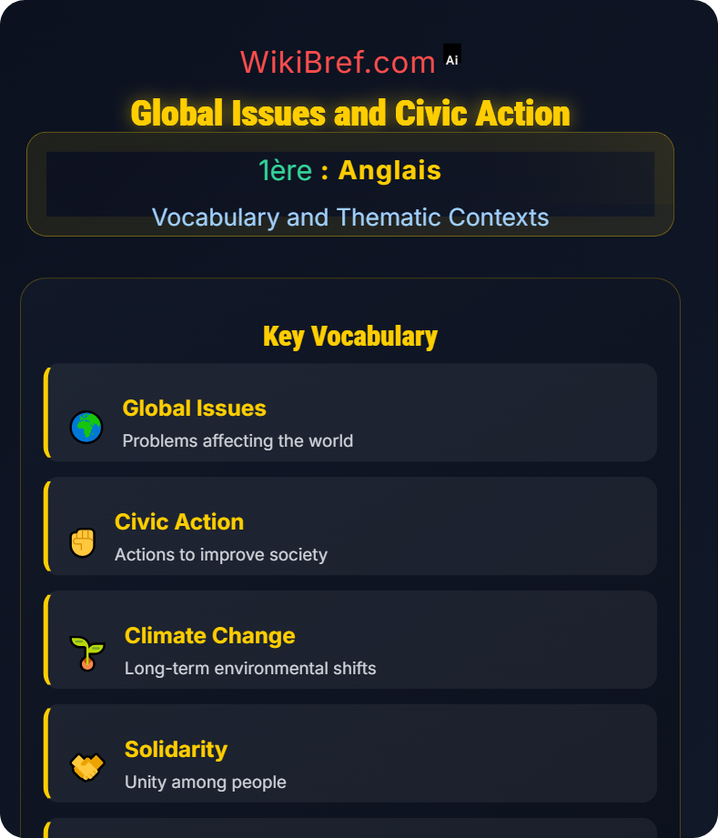Society and Citizenship Vocabulary and Thematic Contexts