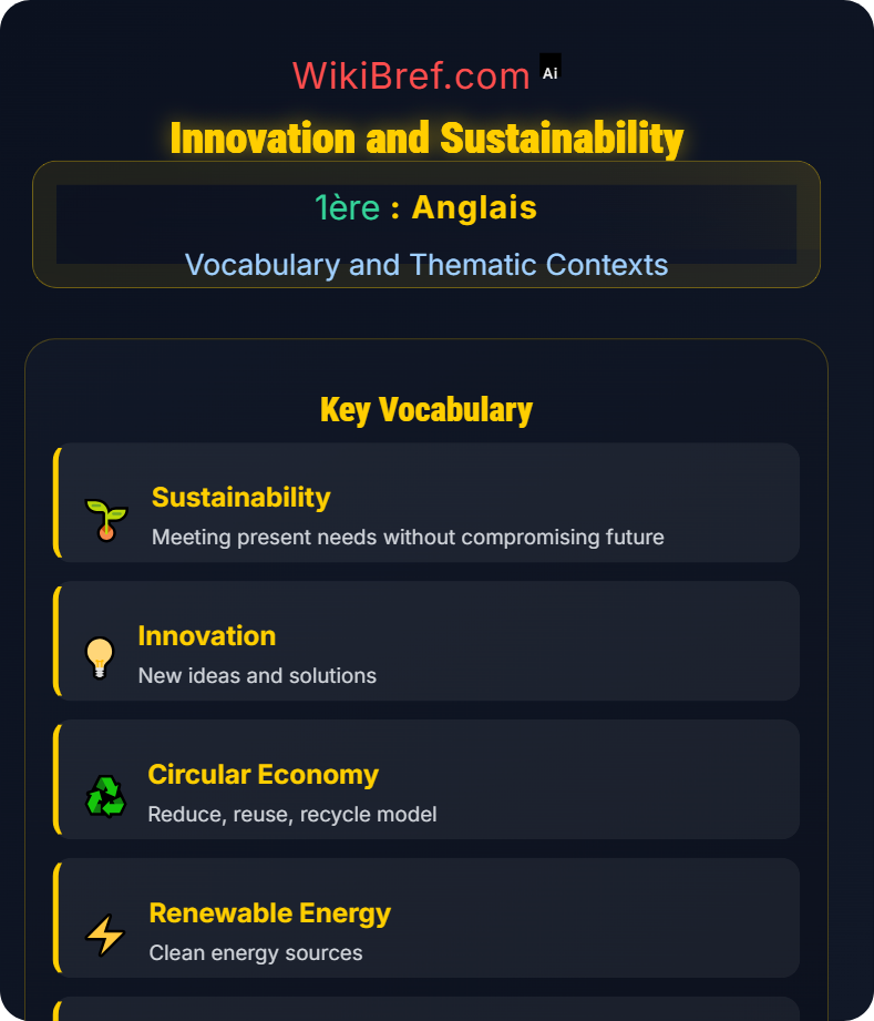 Innovation and Responsibility Vocabulary and Thematic Contexts