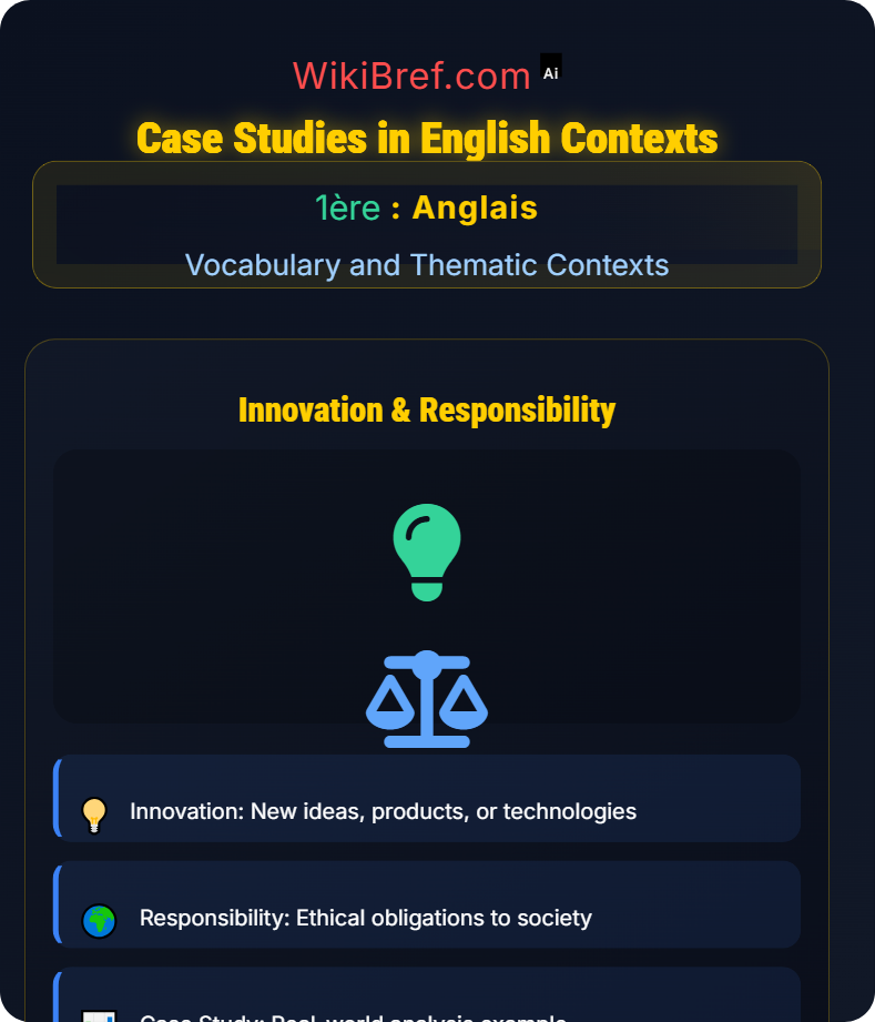 Innovation and Responsibility Vocabulary and Thematic Contexts