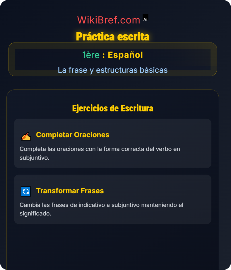 Proposición subordinada completiva La frase y estructuras básicas
