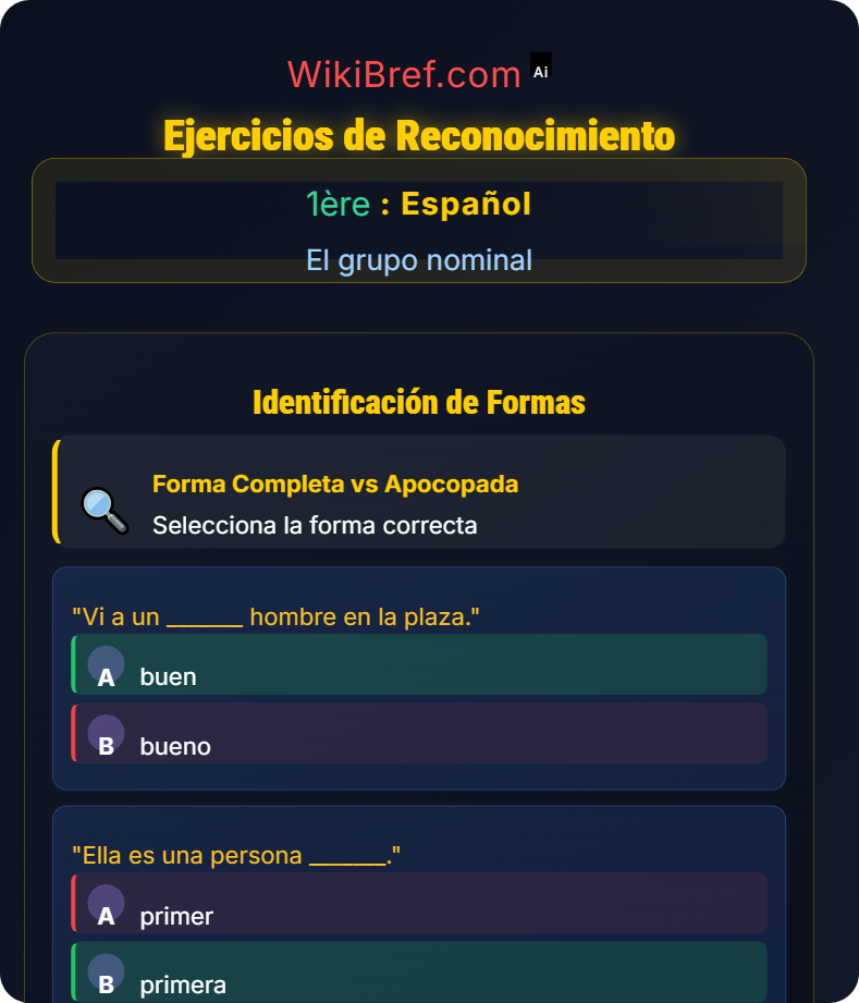 La apócope El grupo nominal