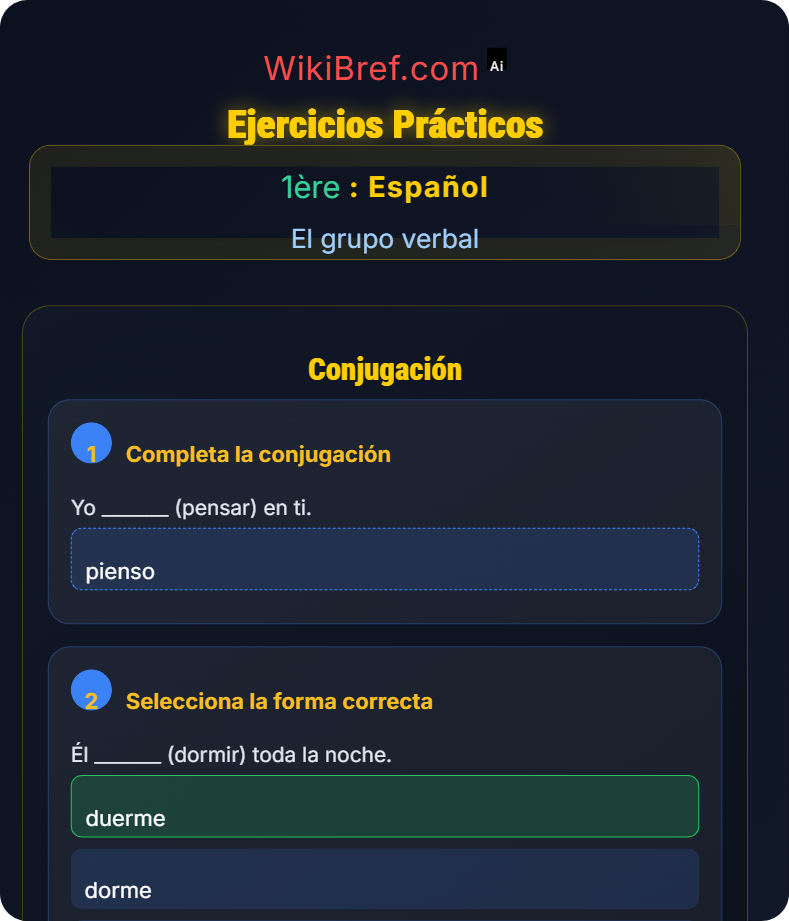 Verbos irregulares: diptongos y cambios El grupo verbal