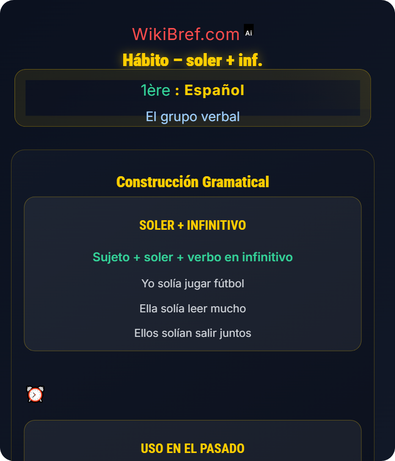 Expresar obligación, hábito, probabilidad y consejo El grupo verbal