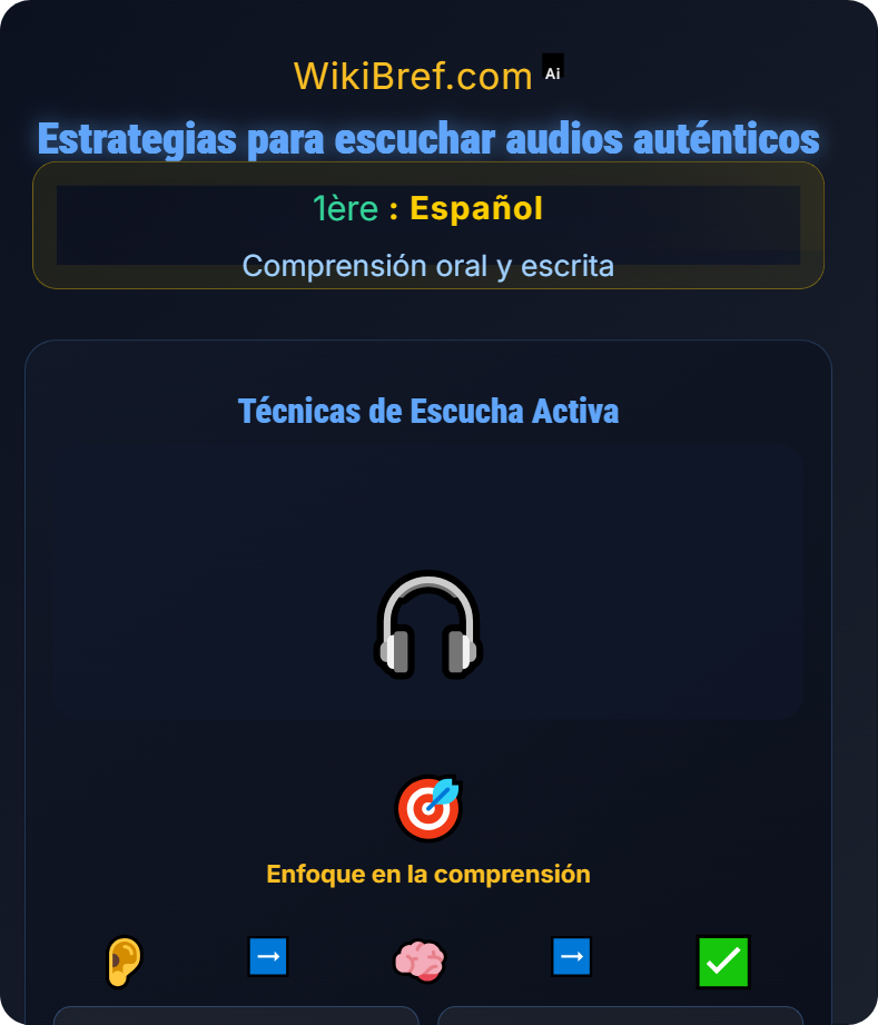 Comprensión oral Comprensión oral y escrita