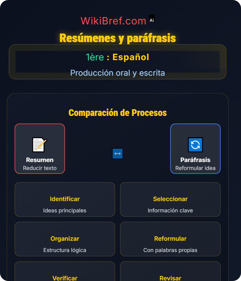 Producción escrita Producción oral y escrita