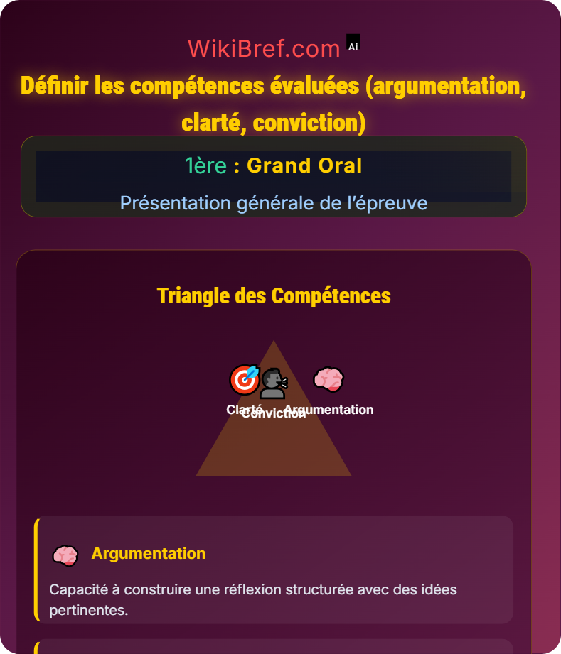 Objectifs du Grand Oral Présentation générale de l’épreuve
