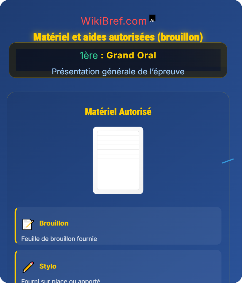 Organisation de l’épreuve Présentation générale de l’épreuve