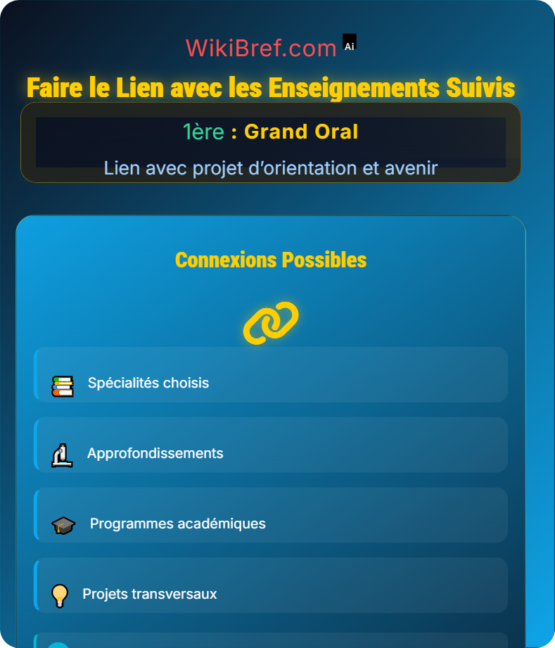 Présentation du projet professionnel Lien avec projet d’orientation et avenir