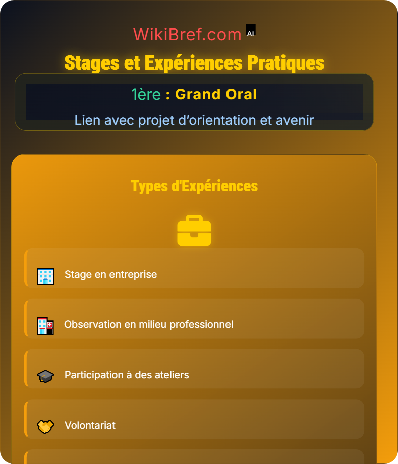 Présentation des activités et expériences Lien avec projet d’orientation et avenir