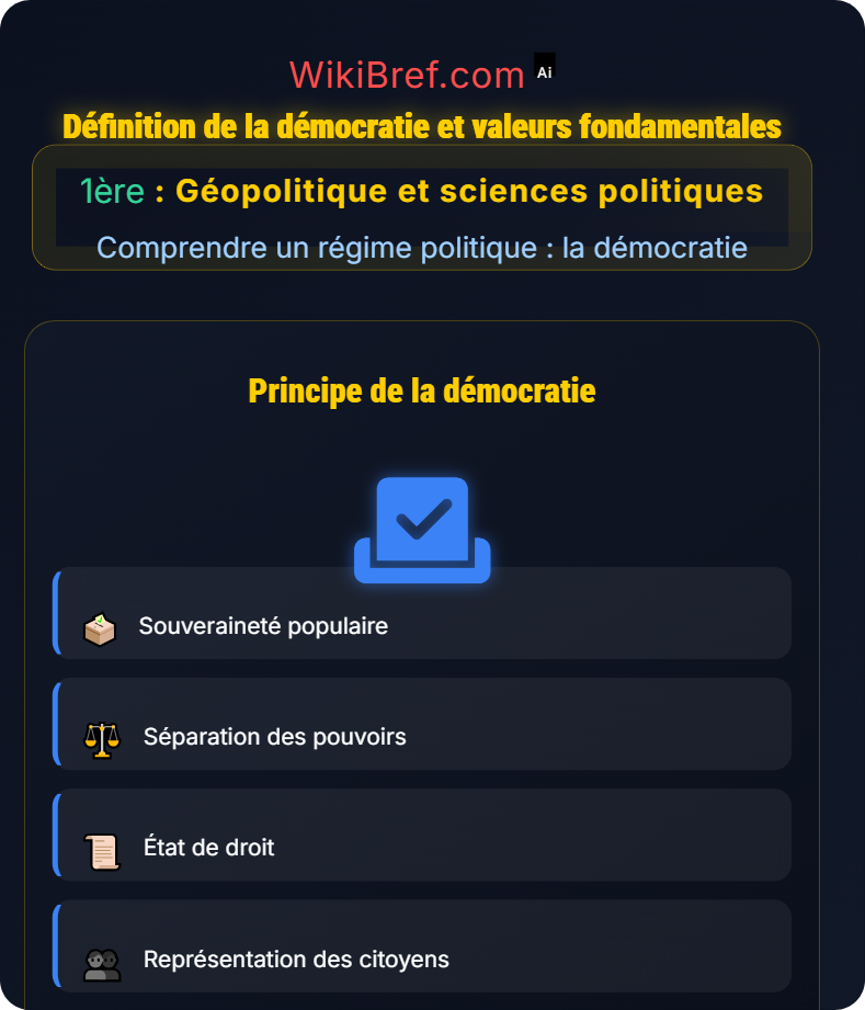 Fondements de la démocratie Comprendre un régime politique : la démocratie