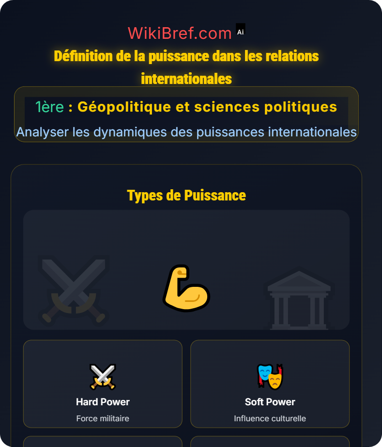 Concepts de puissance Analyser les dynamiques des puissances internationales