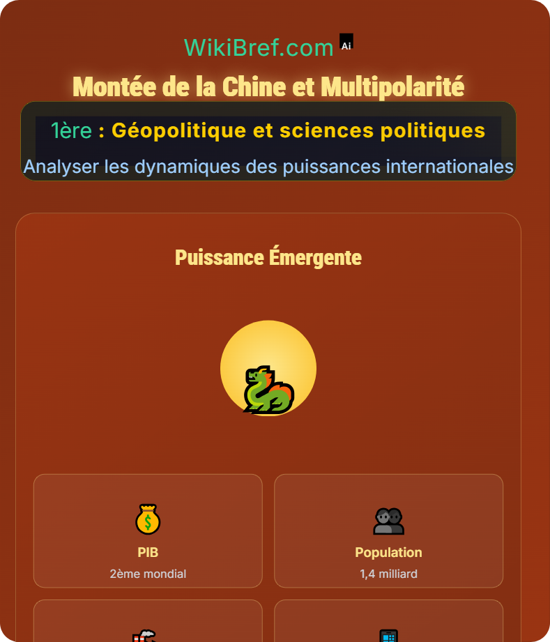 Histoire et mutations des grandes puissances Analyser les dynamiques des puissances internationales