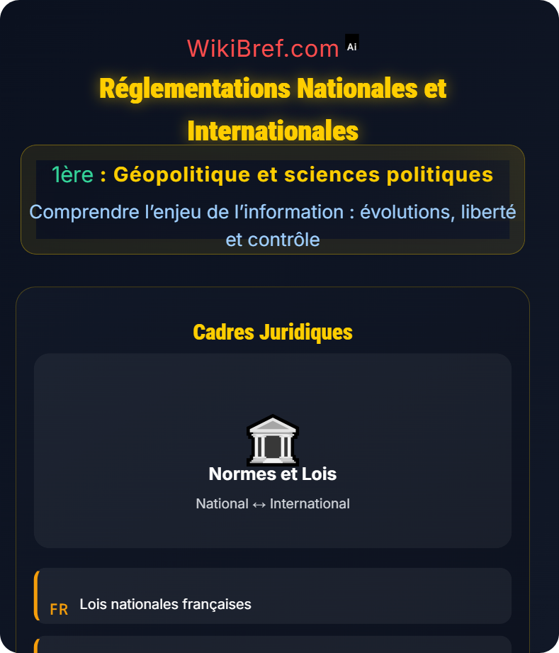 Contrôle et régulation de l’information Comprendre l’enjeu de l’information : évolutions, liberté et contrôle