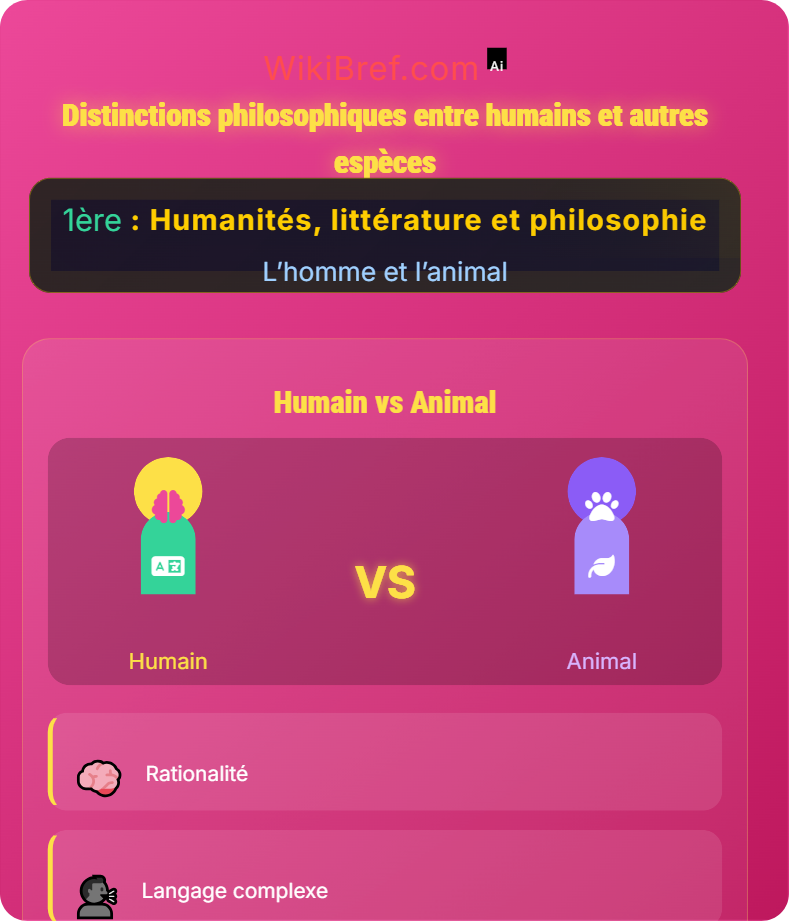 L’espèce humaine L’homme et l’animal