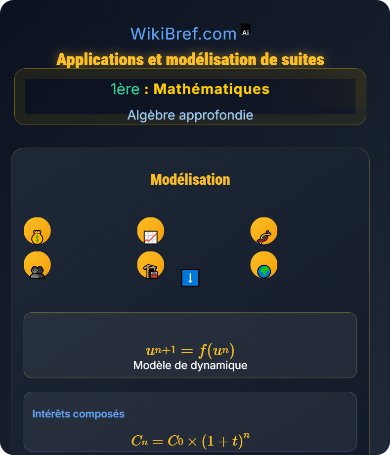 Suites numériques Algèbre approfondie