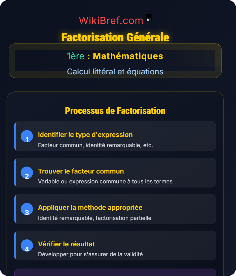 Manipulations algébriques Calcul littéral et équations