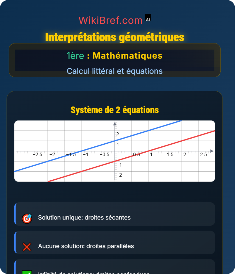 Systèmes d’équations Calcul littéral et équations