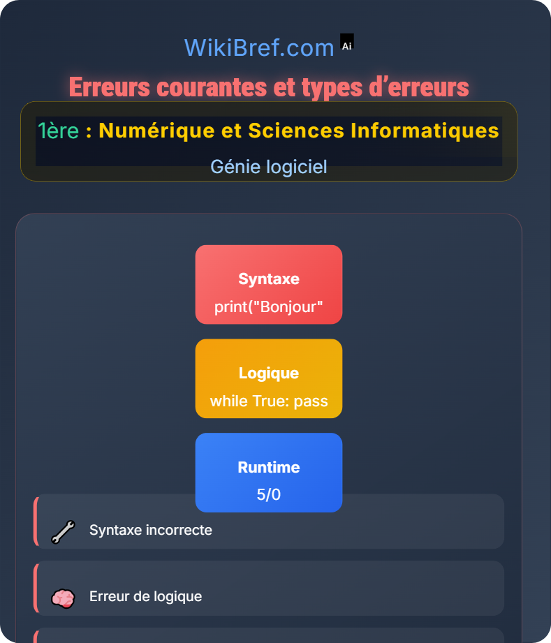 Débogage et vérification Génie logiciel