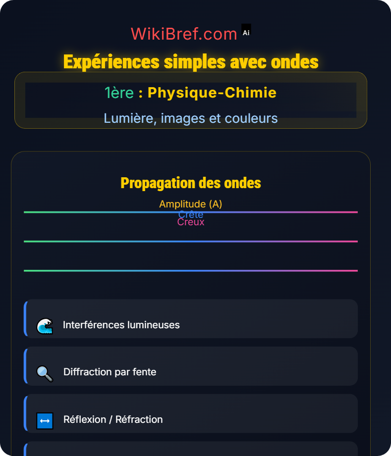 Caractéristiques des ondes Lumière, images et couleurs