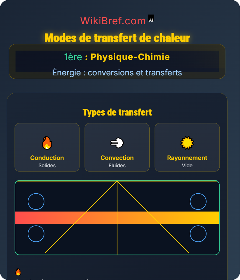 Échanges et transferts thermiques Énergie : conversions et transferts