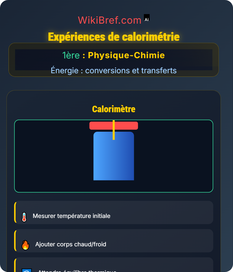 Échanges et transferts thermiques Énergie : conversions et transferts