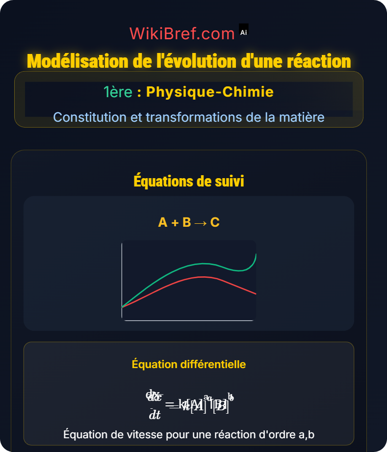 Cinétique et évolution des réactions Constitution et transformations de la matière
