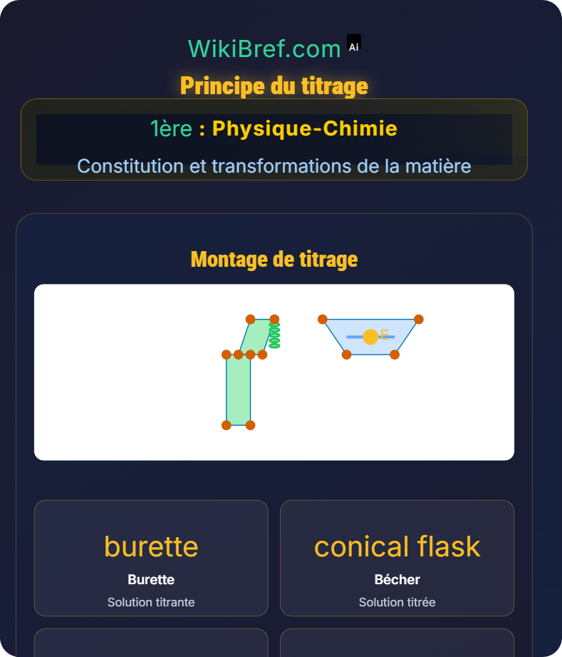 Dosages par titrage Constitution et transformations de la matière