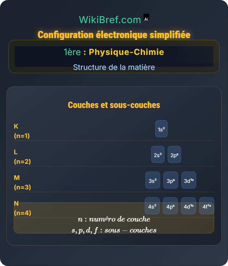 Représentation des entités chimiques Structure de la matière