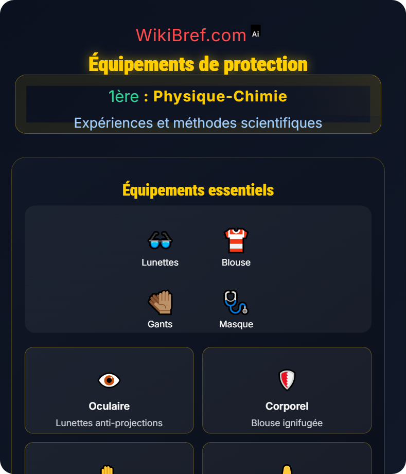 Sécurité en laboratoire Expériences et méthodes scientifiques