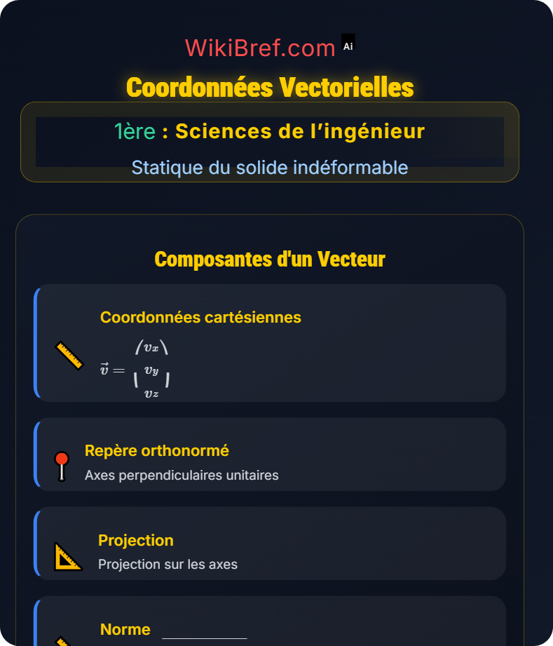 Calcul vectoriel appliqué Statique du solide indéformable