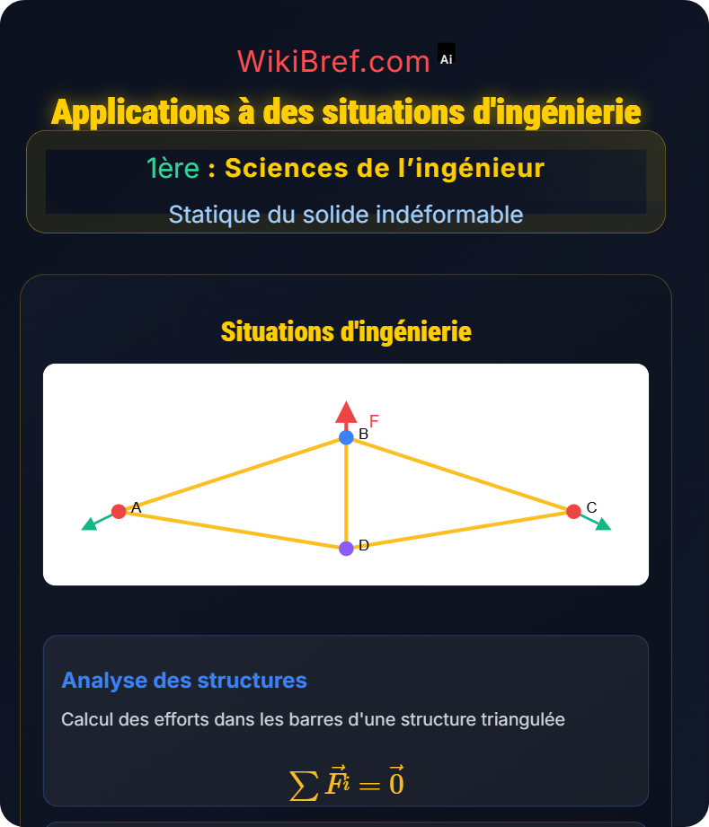 Calcul vectoriel appliqué Statique du solide indéformable