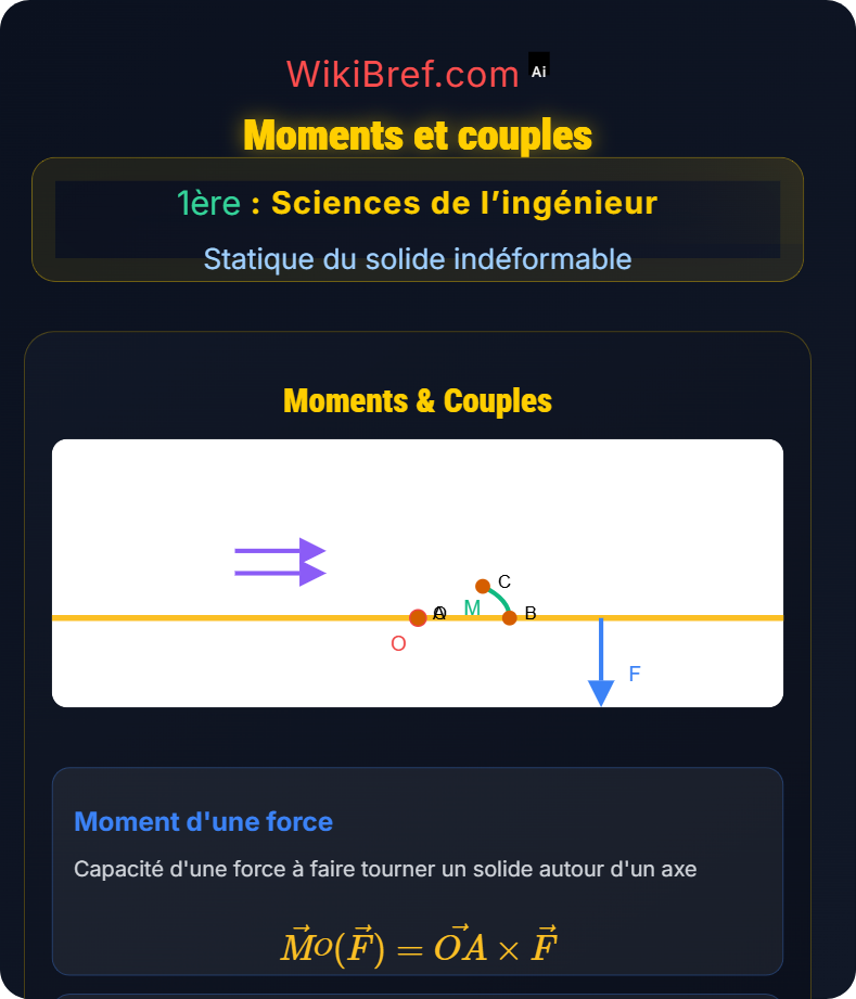 Modélisation des actions mécaniques Statique du solide indéformable