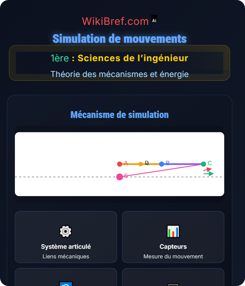 Types de mécanismes Théorie des mécanismes et énergie