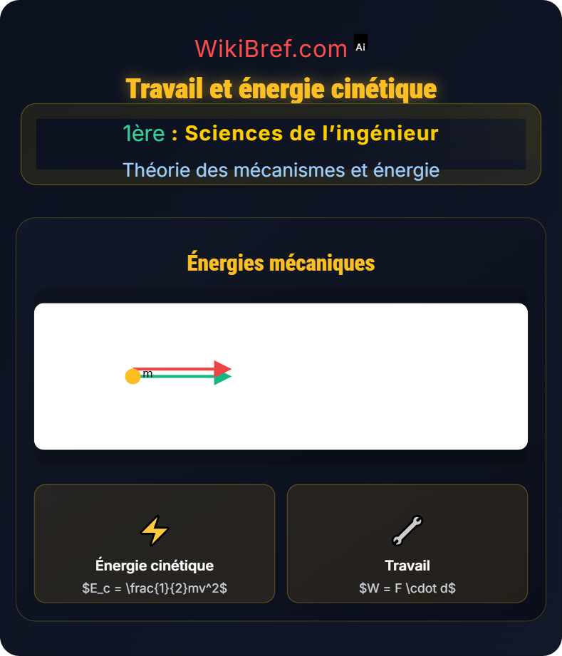 Énergie et puissance dans les systèmes Théorie des mécanismes et énergie