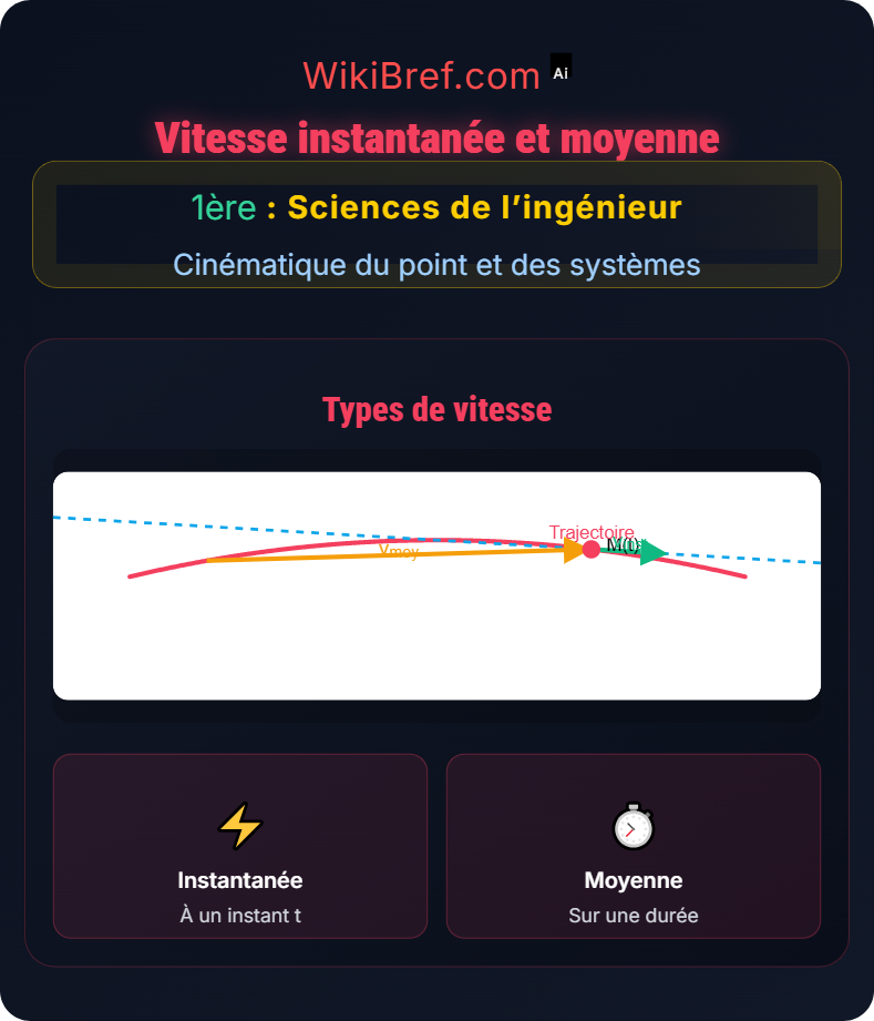 Notions de base de cinématique Cinématique du point et des systèmes