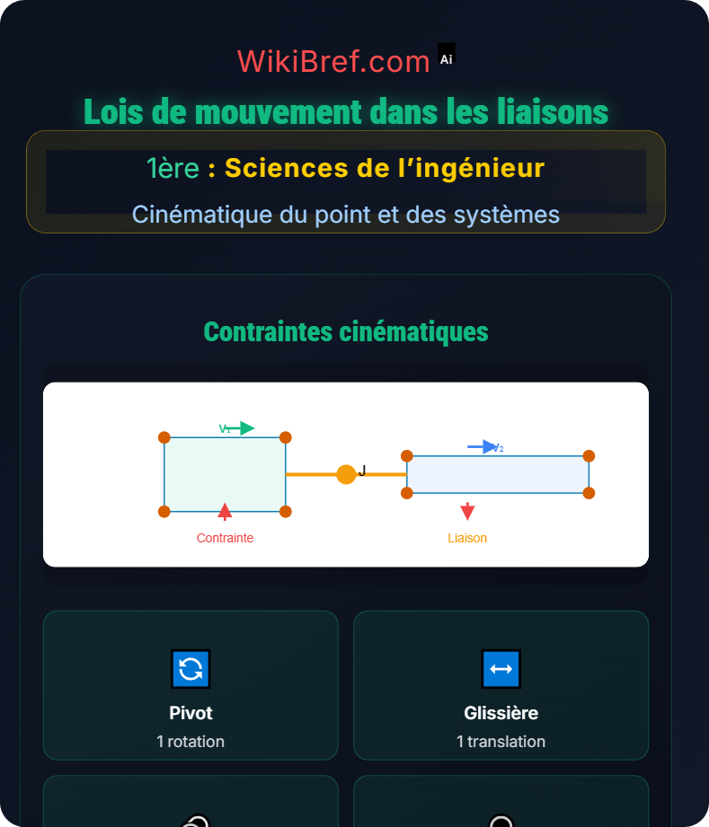 Cinématique des systèmes mécaniques Cinématique du point et des systèmes