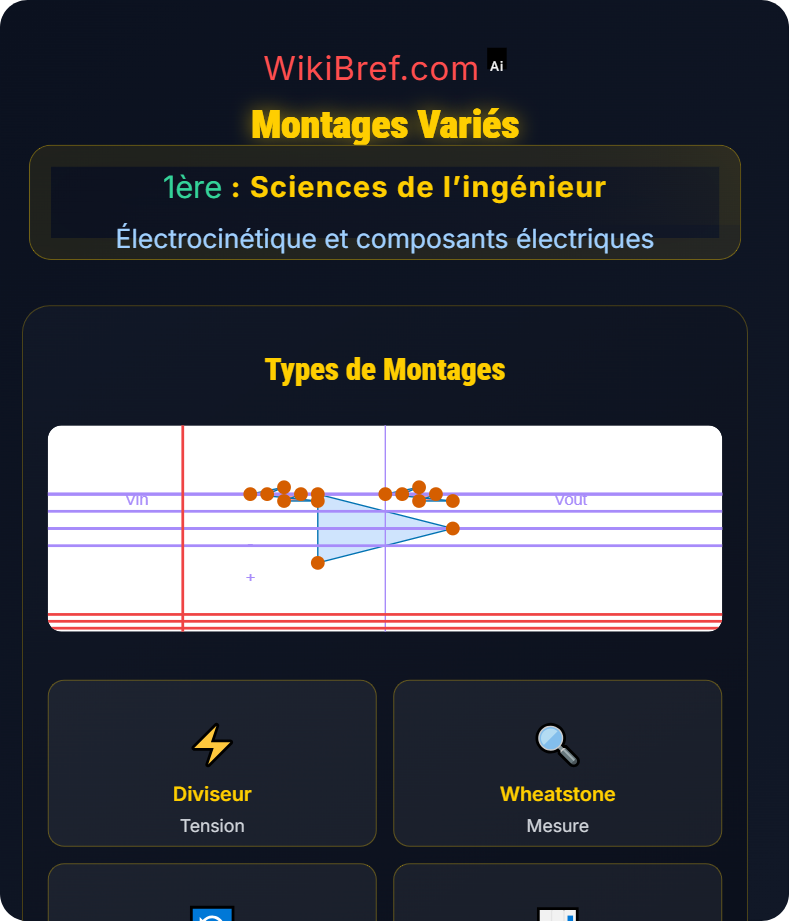 Outils d’étude électrique Électrocinétique et composants électriques