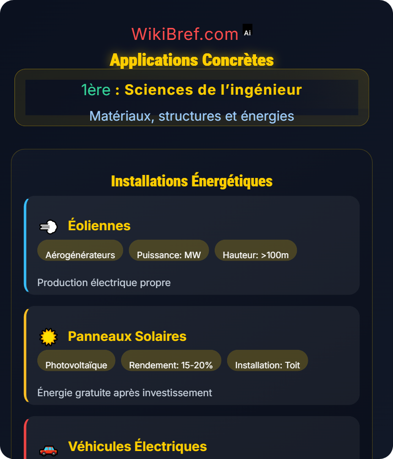Énergies et sources Matériaux, structures et énergies