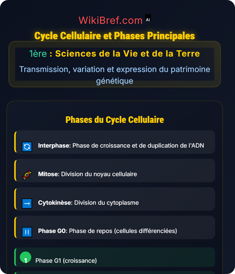 La division cellulaire chez les eucaryotes Transmission, variation et expression du patrimoine génétique