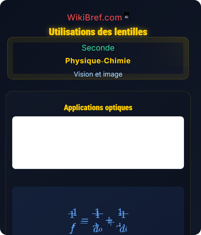 Lentilles convergentes et formation d’images Vision et image