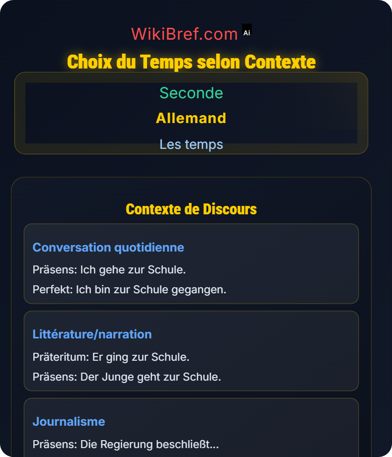 Prétérit et parfait Les temps