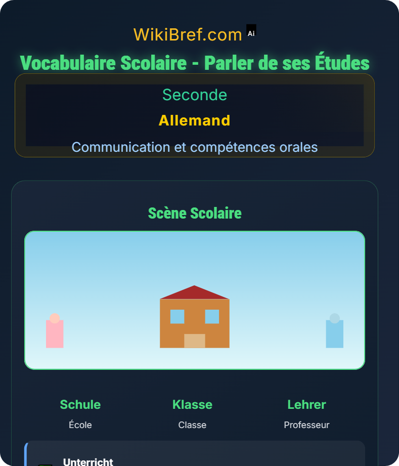Parler de ses études et de son emploi du temps Communication et compétences orales
