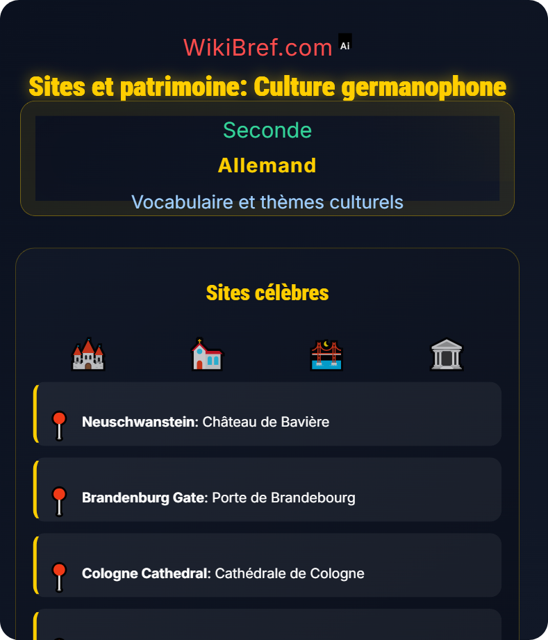 Culture germanophone : traditions et fêtes Vocabulaire et thèmes culturels