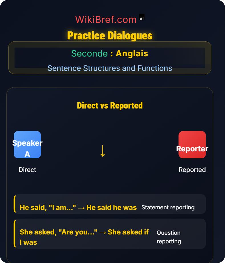 Reported Speech Sentence Structures and Functions