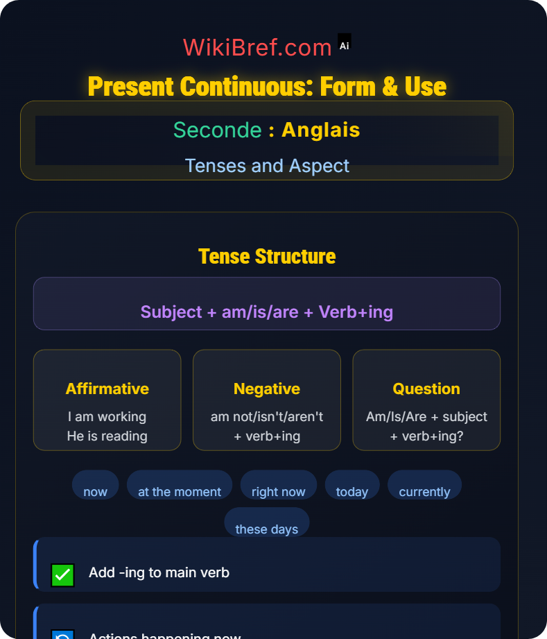 Present Simple and Present Continuous Tenses and Aspect