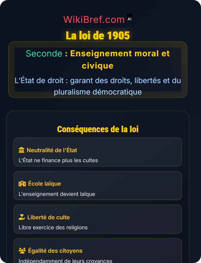 La loi de 1905 La laïcité en France
