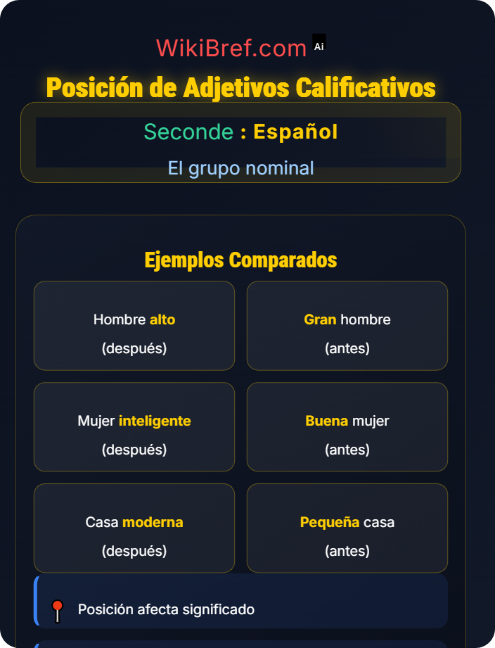 Posición de adjetivos calificativos Los adjetivos y comparativos