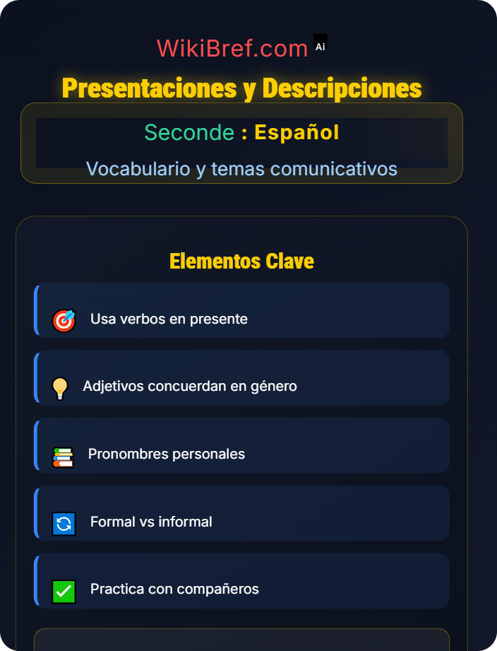 Presentaciones y descripciones Identidad y relaciones personales